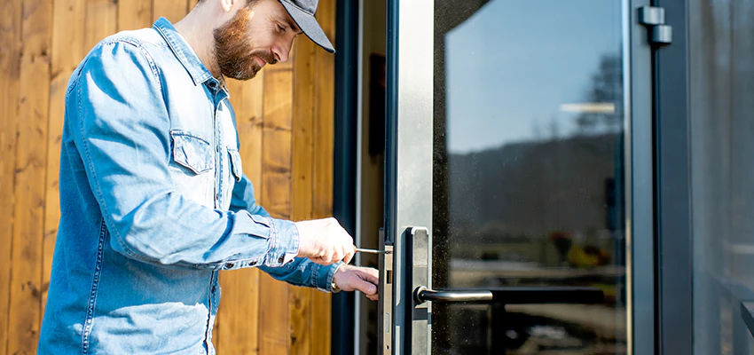Frameless Glass Storefront Door Locks Replacement in Banning, CA